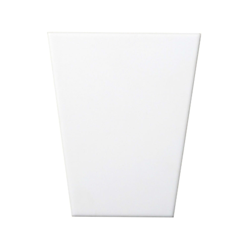 Code in White 5" X 6" Wedge High Glass Tile