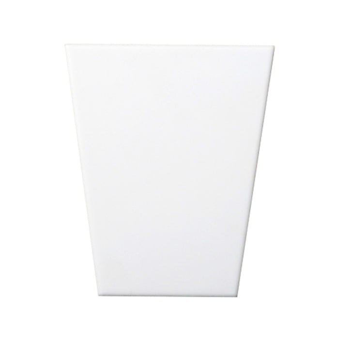 Code in White 5" X 6" Wedge High Glass Tile