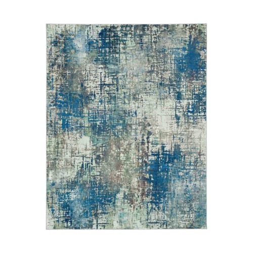 Glacial Blue in Blue 2'6"x10' Area Rugs