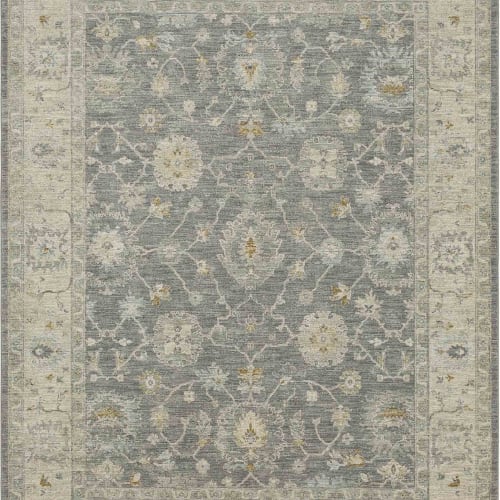 Kahta Dark Grey in Dark Grey 6'7"x9'6" Area Rugs