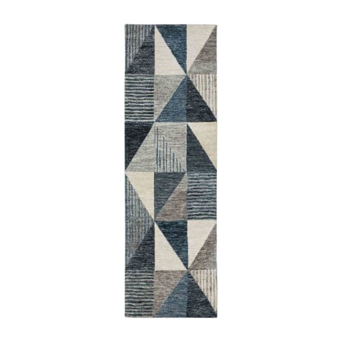 Oblique Blue in Blue 2'4"x7'10" Area Rugs