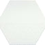 Rhythm in White Hex Pattern 11" X 13" Tile