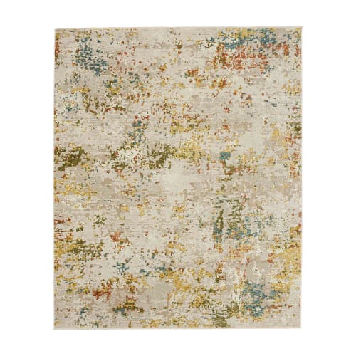 Sentimental Beige in Beige 6'6"x9'10" Area Rugs