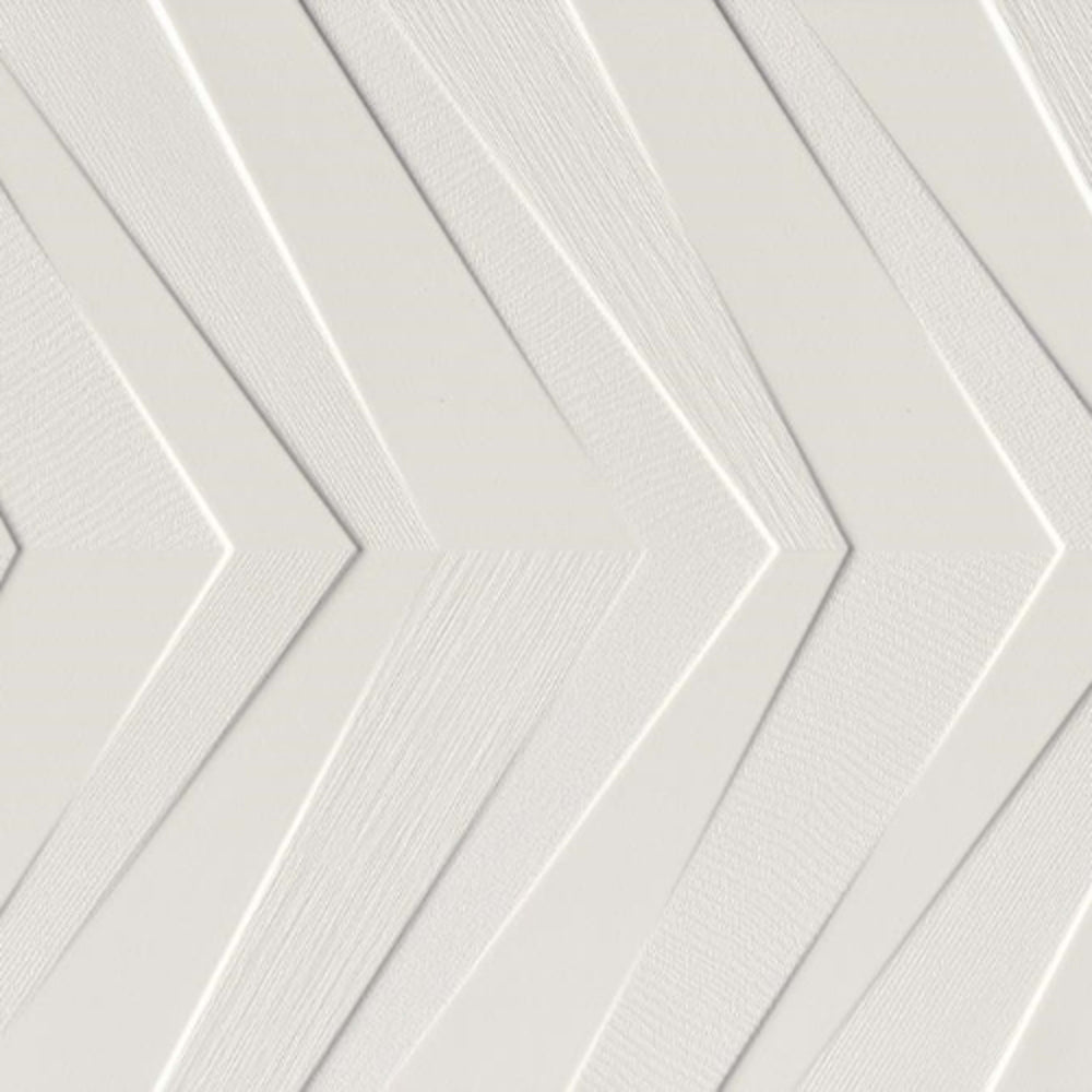 Synergy in White Chevron 16" X 47" Tile