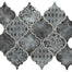 Vintage Metals in Whitewash Iron - Arabesque Mosaic Metal Tile