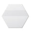 Code in White Hexagon 3d 6"x7" Tile