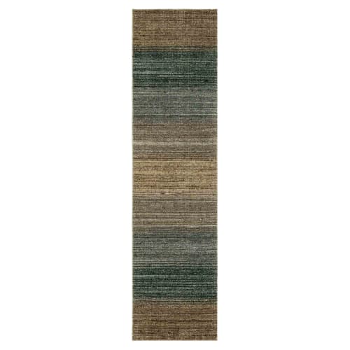 Wabi Sabi Teal in Teal 2'X8' Area Rugs